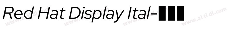 Red Hat Display Ital字体转换